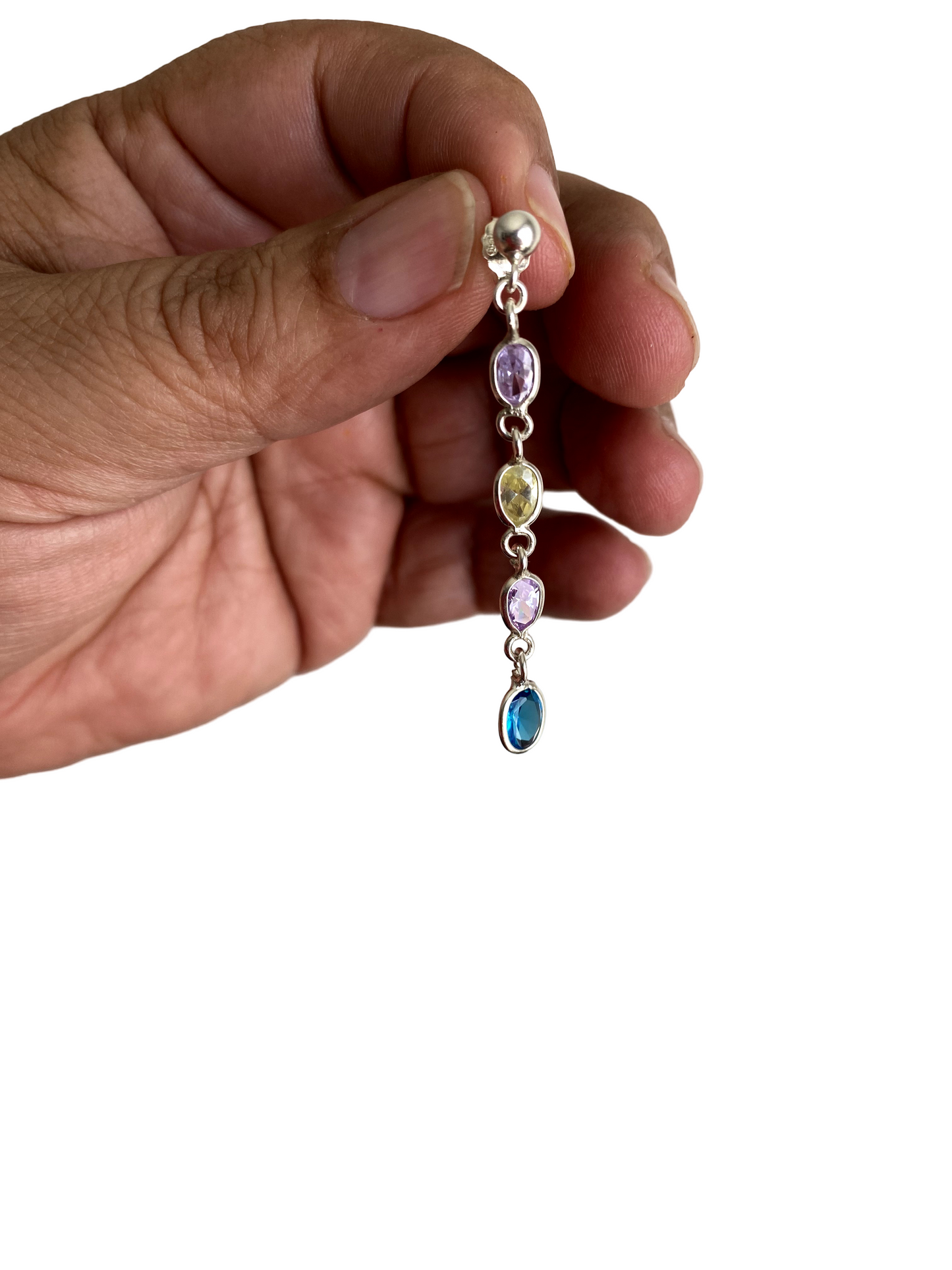Aros Plata Italiana 925, zircón, colgante con tope,varios colores