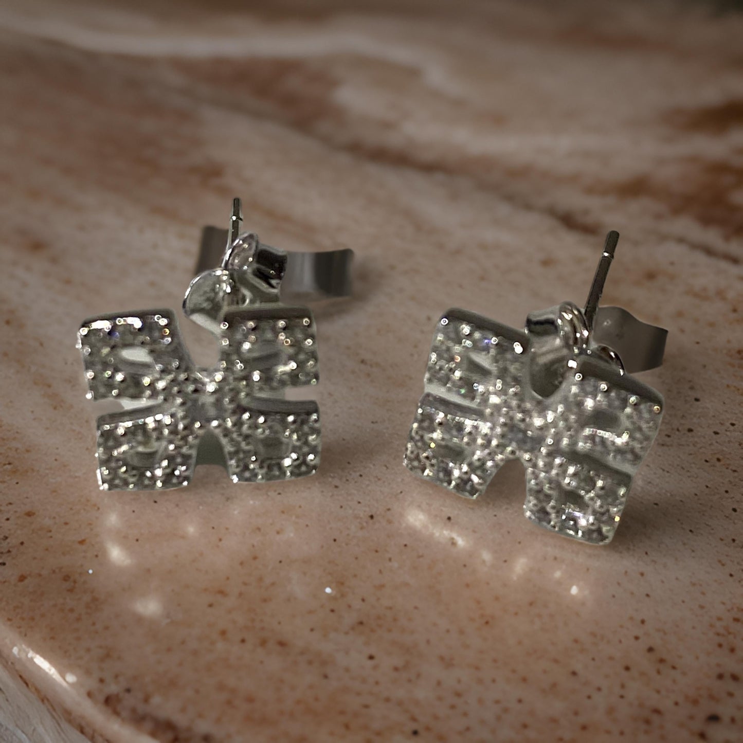 Aros Plata Italiana 925, con microcircones blancos