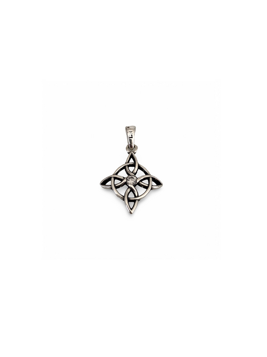 Dije de Plata Italiana 925, nudo de bruja