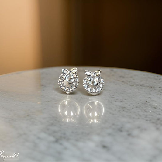 Aros Plata Italiana 925, Circulo con microcircones blancos