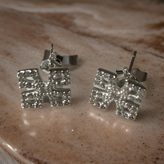 Aros Plata Italiana 925, con microcircones blancos
